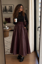 JUPE SOPHIE BORDEAUX FONCE