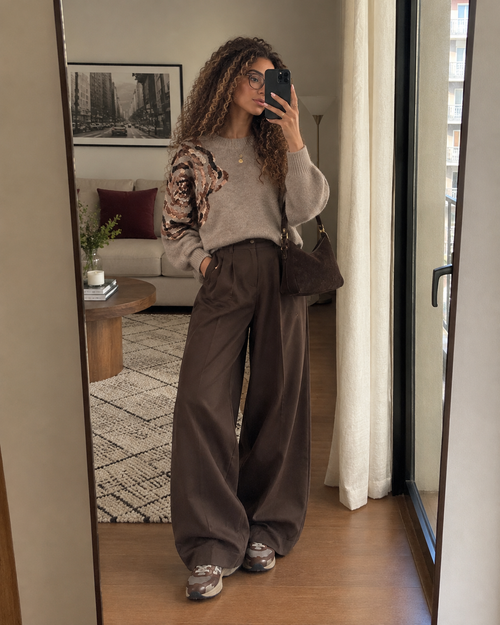 PULL FLORA SEQUIN BEIGE