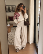 PULL FLORA SEQUIN ECRU